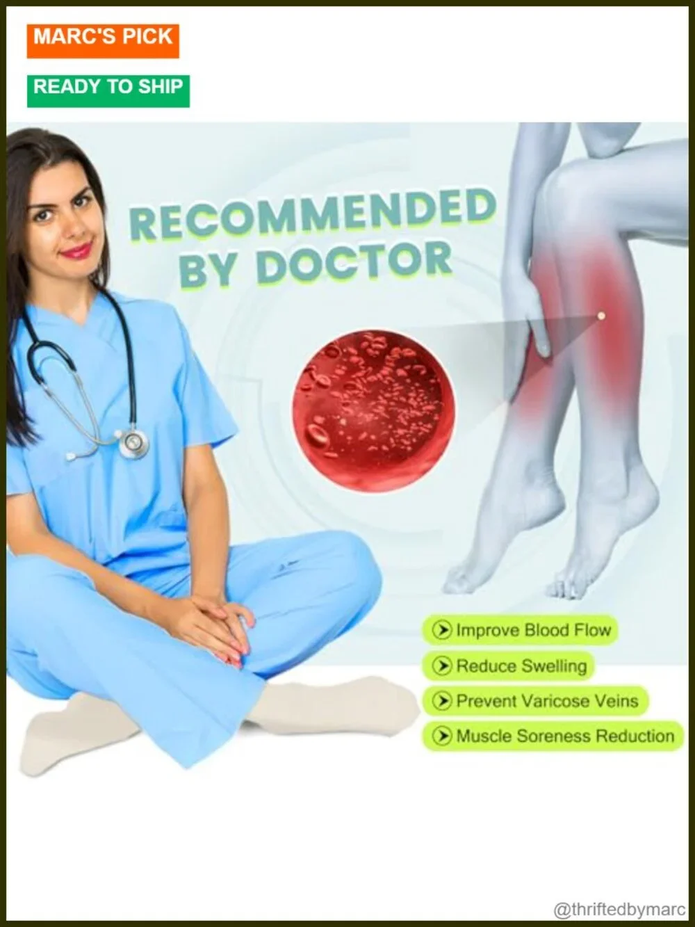 Compression Socks 15-20 mmHg 8 Pairs Circulation Support for Nurses Travel